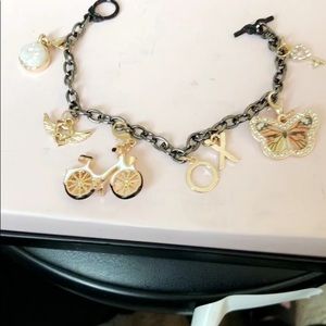 Custome Black and Hold Charm Bracelet